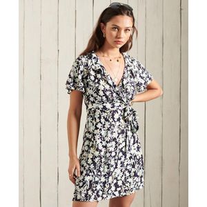 Superdry - Summer Wrap Jurk - Zomerjurk - Groen - 100% Viscose