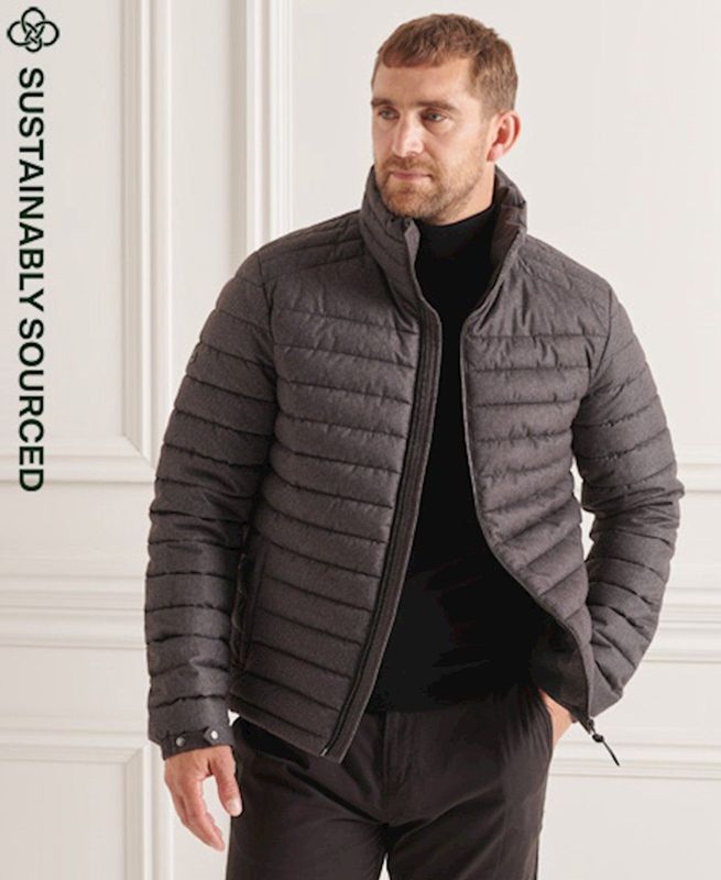 Superdry - Studios Fuji - Donsjack - Zwart - Gerecycleerde Polyester Vulling