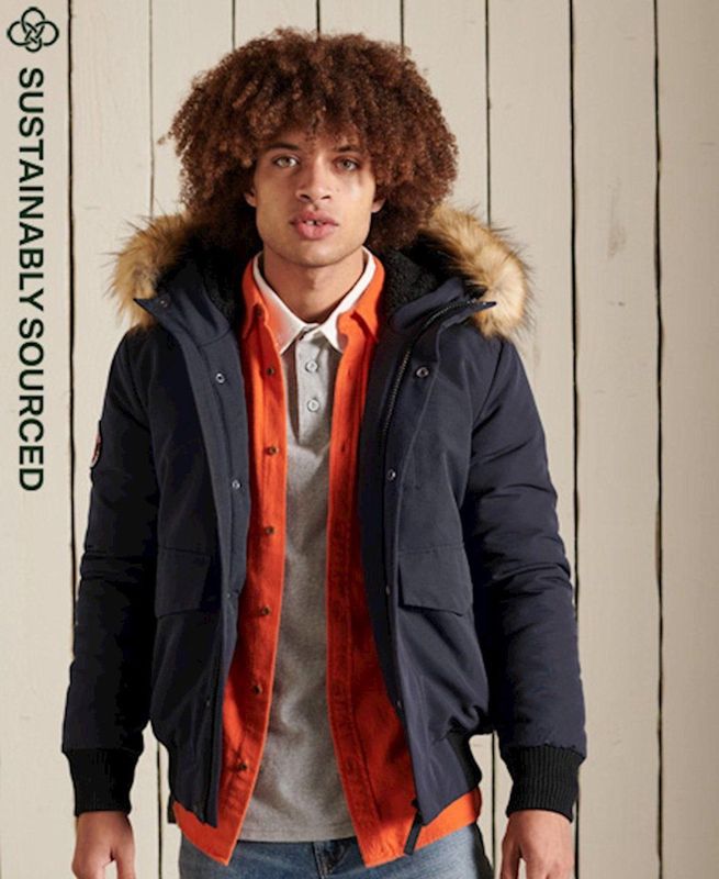 Superdry - M5011113A Everest - Casual Jack - Rood - Polyester