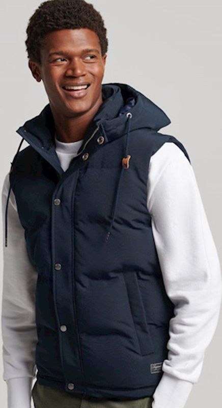 Superdry - Everest - Pufferbodywarmer - Met Capuchon