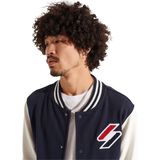 Superdry - Code Che Walk Out Jas - Wit - Geribbelde Kraag - Drukknoopsluiting