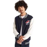 Superdry - Code Che Walk Out Jas - Wit - Geribbelde Kraag - Drukknoopsluiting