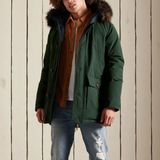 Superdry - Rookie Park - Donsjack - Zwart - Dons en Veren - Afneembare Capuchon