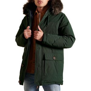 Superdry - Rookie Park - Donsjack - Zwart - Dons en Veren - Afneembare Capuchon
