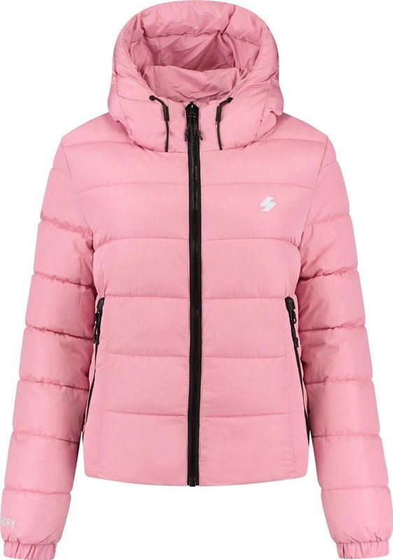 Superdry - W5010964A Spirit - Gewatteerd Jack - Roze - Polyester