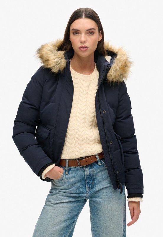 Superdry - Everest - Donsjack - Dames - Gewatteerde Voering - Met Imitatiebont
