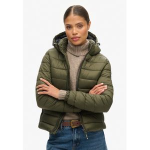 Superdry - Classic Fuji Puffer Jas - Zwart - Pufferontwerp - Capuchon