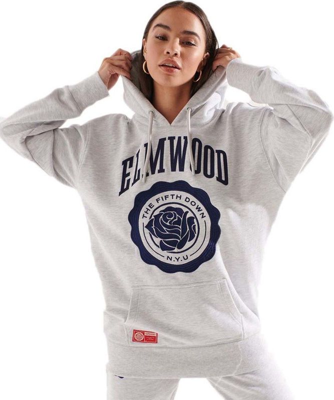 Superdry 5th Down Jurk - Grijs - 100% Katoen