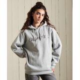 Superdry - Source Hoodie - Grijs - Katoen - Oversized Pasvorm