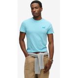 Superdry Classic T Shirt Melange Hellblau - Größe L