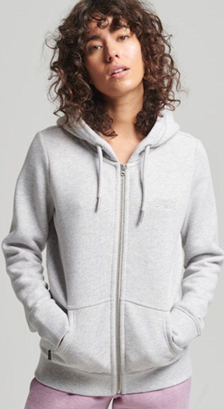 Superdry - Sweat Hoodie - Groen - Biologische Katoen - Geborduurd Logo