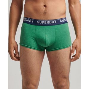 katoenen Superdry boxershorts 3-pack zwart effen slim fit