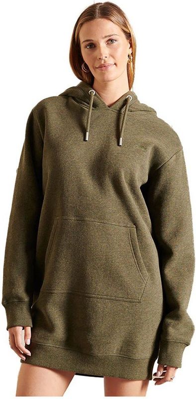 Superdry - Vintage Logo - Jurk - Groen - Capuchon met Trekkoord