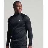 Superdry Train Mock Neck Top T-shirt Met Lange Mouwen Zwart Man