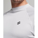 Superdry Train Mock Neck Top T-shirt Met Lange Mouwen Grijs Man