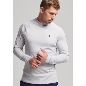 Superdry Train Mock Neck Top T-shirt Met Lange Mouwen Grijs Man
