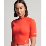 Superdry - Run 3/4 Tight Crop T-shirt - Oranje - Polyester/Elastaan