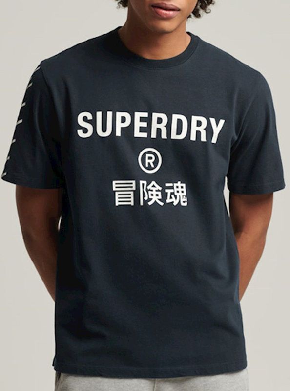 Superdry - Code Core - Sport T-shirt - Zwart - 100% Katoen