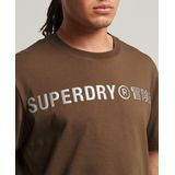 Superdry - Code Cl Linear Loose T-shirt - Zwart - 100% Katoen