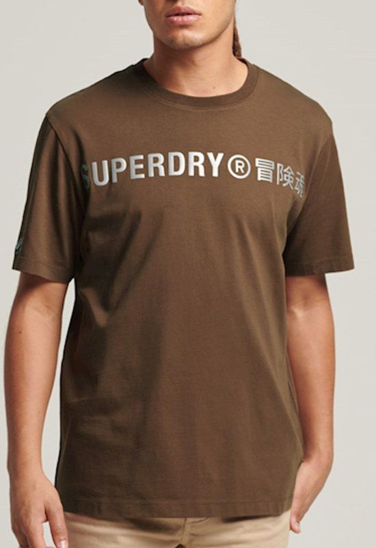 Superdry - Code Cl Linear Loose T-shirt - Zwart - 100% Katoen