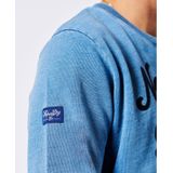 SUPERDRY Vintage Script Style Indg Sweatshirt Heren - Indigo Bleach Wash