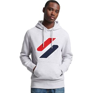 Superdry - Code Sl Chenille Hoodie - Wit - Man