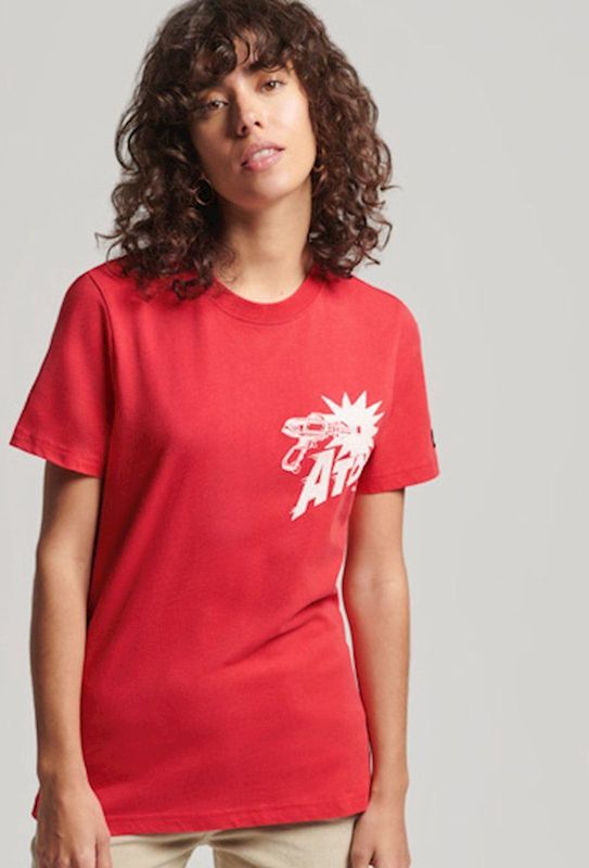 Superdry - Vintage Crossing Lines - T-shirt - Zwart - 100% Katoen