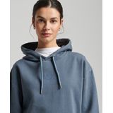 Superdry Dames Trui Garment-dye Code Logo hoodie met oversized pasvorm