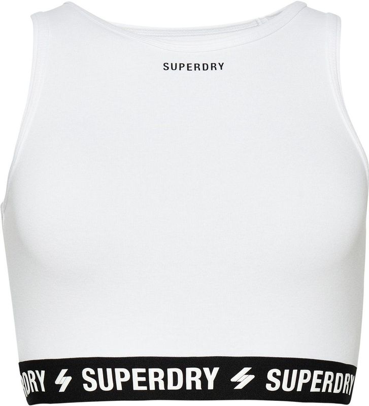 Superdry - Crop Top - Zwart - Katoen/Polyester/Elastaan
