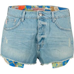 Superdry - Vintage High Rise Korte Jeans - Blauw - Denim