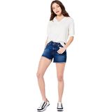 Superdry Vintage Mid Rise Slim Korte Broek Blauw 24 Vrouw