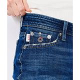 Superdry Vintage Mid Rise Slim Korte Broek Blauw 24 Vrouw