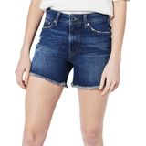 Superdry Vintage Mid Rise Slim Korte Broek Blauw 24 Vrouw