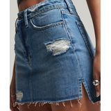 Superdry - Vintage - Denim Minirok - Slim Fit - Asymmetrische Zoom