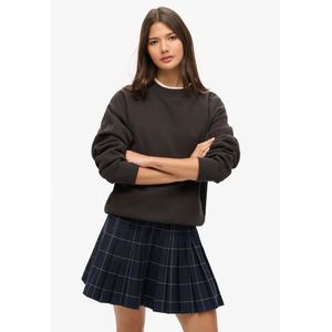 Superdry - Vintage Geplooide Minirok - Roze en Grijze Ruit - Polyester en Viscose