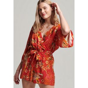 Superdry - Kimono Playsuit - Groen - 41% Polyester 59% Cupro