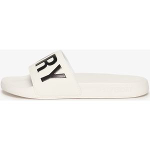 Superdry Dames Code Core Badslippers - Zwart - Gewatteerde Bandjes - Voorgevormd Voetbed