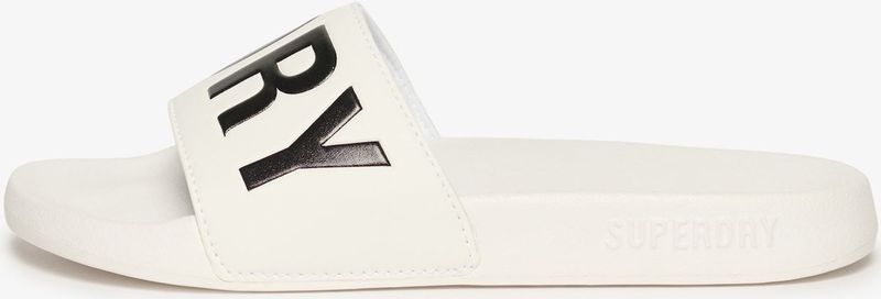 Superdry Dames Code Core Badslippers - Zwart - Gewatteerde Bandjes - Voorgevormd Voetbed