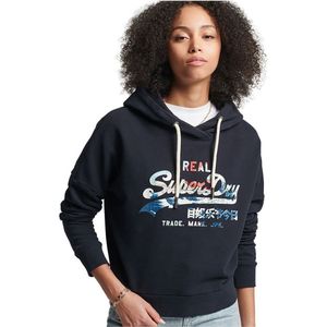 SUPERDRY Vintage Vl Narrative Ub Capuchon Vrouwen Eclipse Navy