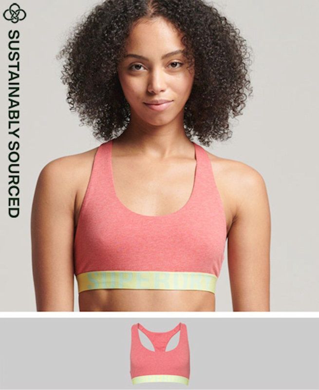 Superdry - Large Logo Crop - Sportbeha - Biologisch Katoen