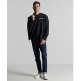 Superdry Heren Trui Recycled Micro Top-sweatshirt met ronde hals