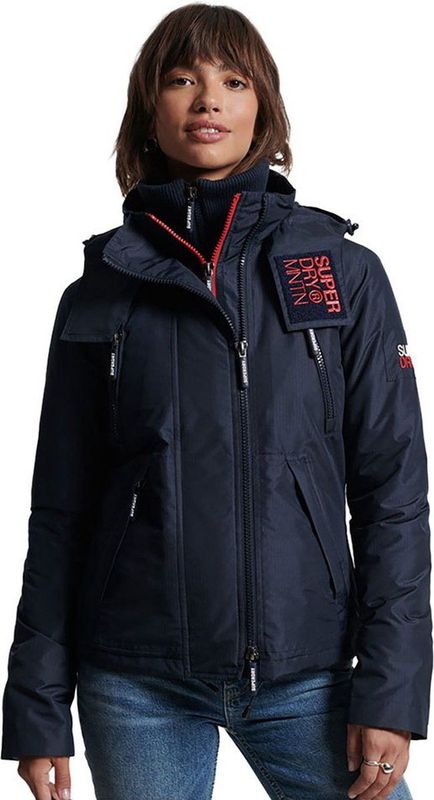 Superdry - Mountain Windcheater Jas - Zwart - Winddicht - Verstelbare Capuchon