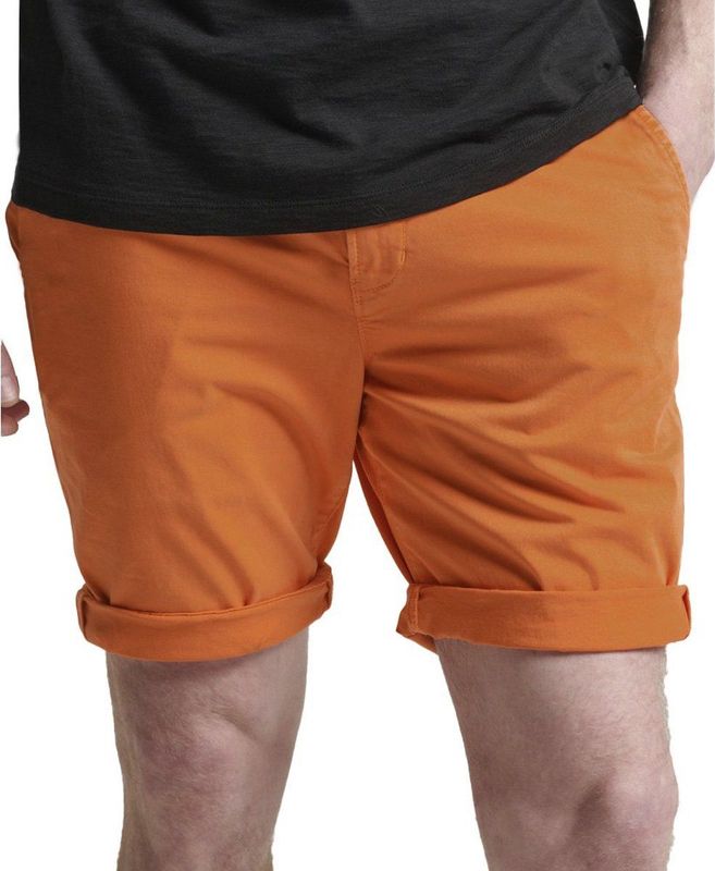 Superdry Studios Core Chino Korte Broek Oranje 30 Man