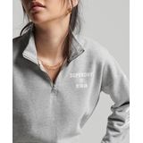 Superdry - Code Core - Sport Sweatshirt - Zwart - Halve Rits, Losse Pasvorm, Lange Mouwen