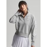 Superdry - Code Core - Sport Sweatshirt - Zwart - Halve Rits, Losse Pasvorm, Lange Mouwen