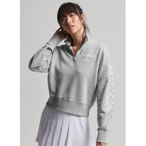 Superdry - Code Core - Sport Sweatshirt - Zwart - Halve Rits, Losse Pasvorm, Lange Mouwen