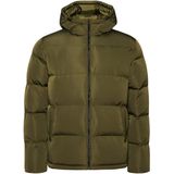 Superdry - Studios Short Duvet Jas - Zwart - Gewatteerd - Gevoerde Capuchon