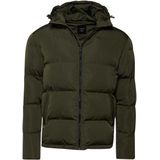 Superdry - Studios Short Duvet Jas - Zwart - Gewatteerd - Gevoerde Capuchon