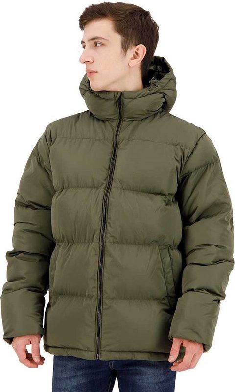 Superdry - Studios Short Duvet Jas - Zwart - Gewatteerd - Gevoerde Capuchon