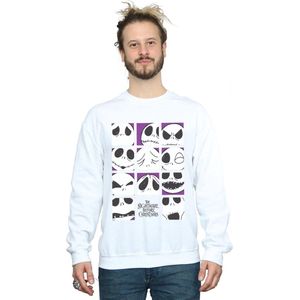 Disney Heren Nightmare Before Christmas Many Faces Of Jack Squares Sweatshirt